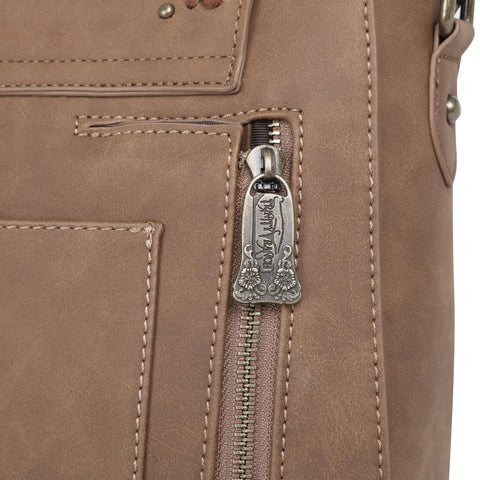 Trinity Ranch Hair-On Leather Collection Concealed Handgun Hobo - Montana West World