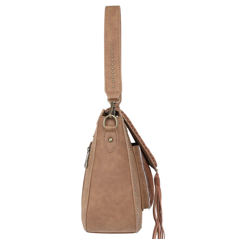 Trinity Ranch Hair-On Leather Collection Concealed Handgun Hobo - Montana West World