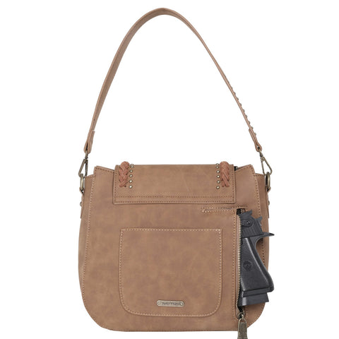 Trinity Ranch Hair-On Leather Collection Concealed Handgun Hobo - Montana West World