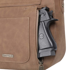 Trinity Ranch Hair-On Leather Collection Concealed Handgun Hobo - Montana West World