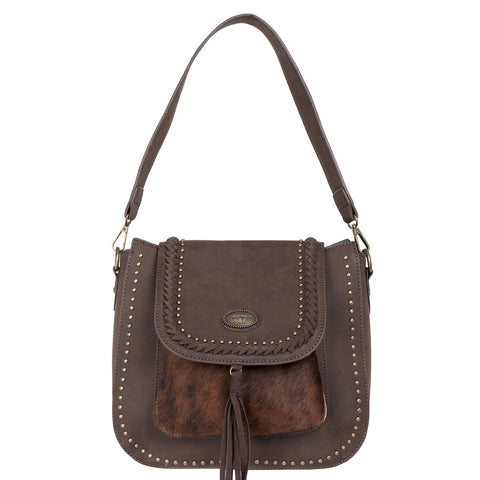 Trinity Ranch Hair-On Leather Collection Concealed Handgun Hobo - Montana West World