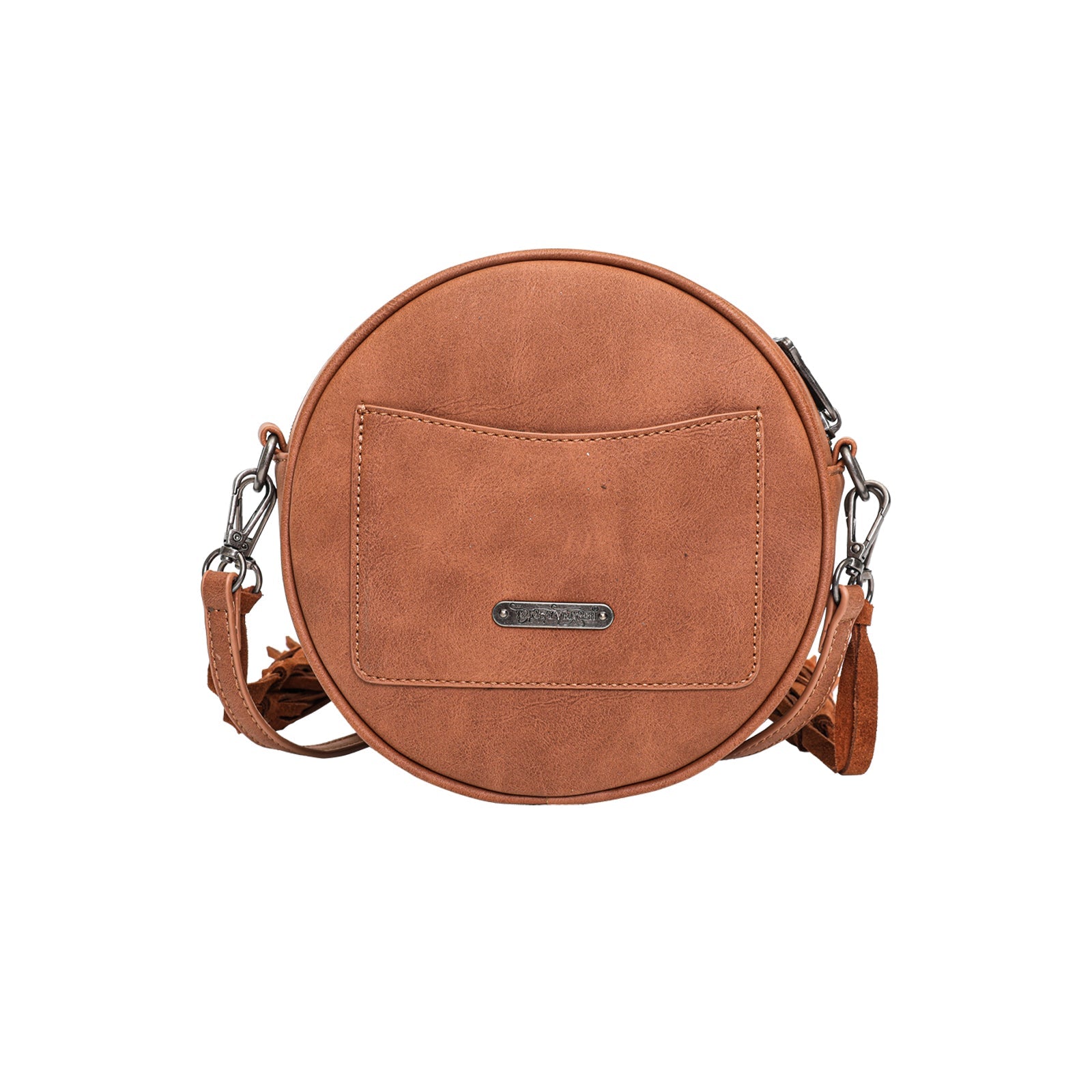 Trinity Ranch Hair On Cowhide Collection Crossbody Circle Bag - Montana West World