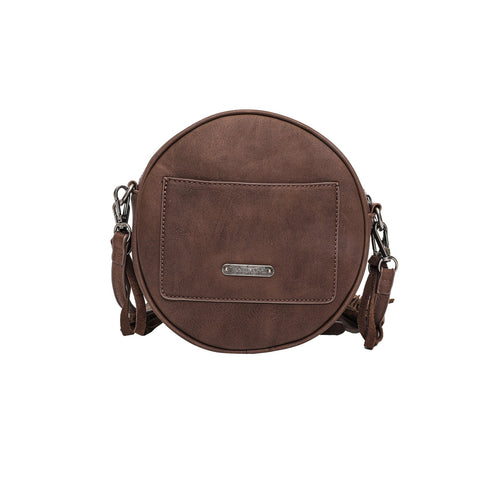 Trinity Ranch Hair On Cowhide Collection Crossbody Circle Bag - Montana West World