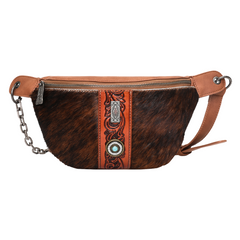Trinity Ranch Hair On Cowhide Collection Belt Bag - Montana West World