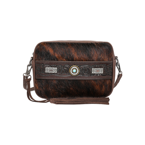 Trinity Ranch Hair On Cowhide Collection Crossbody Bag - Montana West World