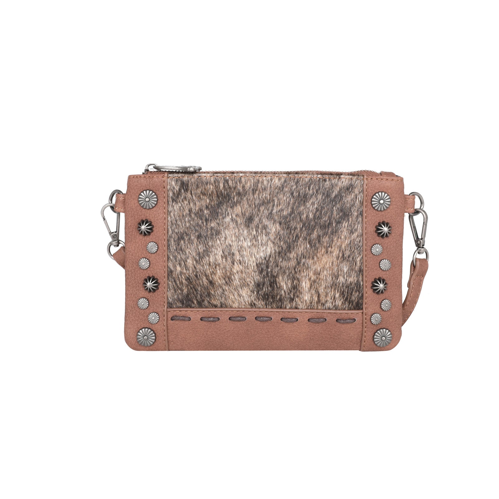 Trinity Ranch Hair-On Cowhide Collection Crossbody Clutch - Montana West World