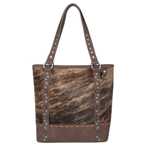 Trinity Ranch Hair-On Cowhide Concealed Carry Tote - Montana West World