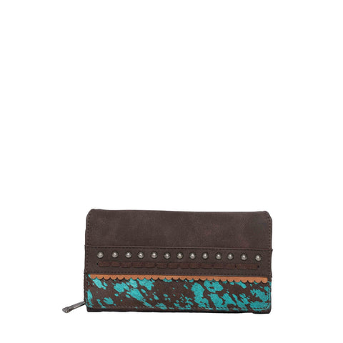 Trinity Ranch Hair-On Studded Women Wallet - Montana West World