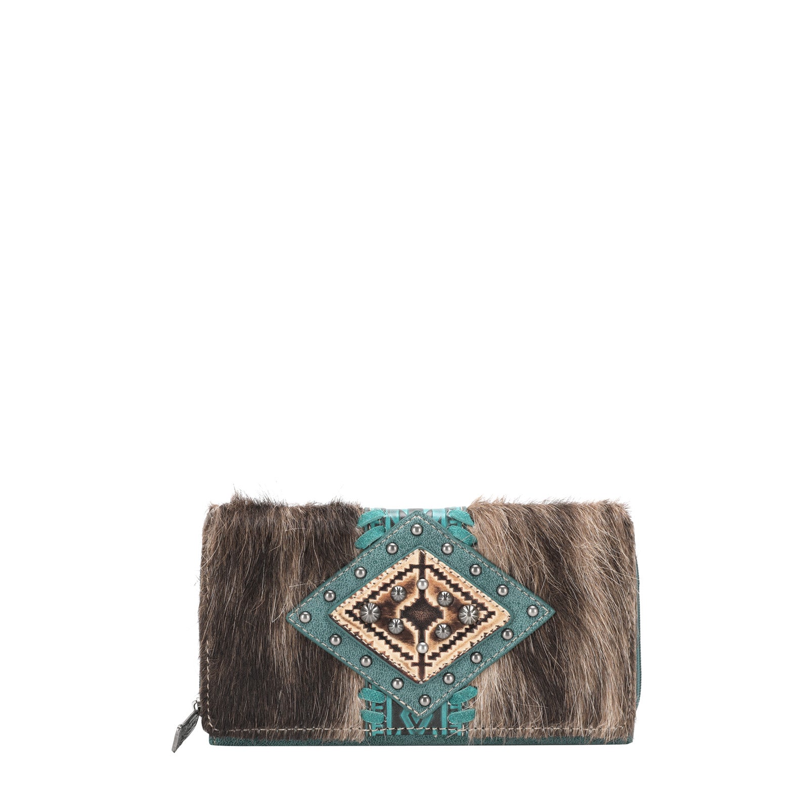 Trinity Ranch Genuine Hair-On Cowhide Wallet - Montana West World