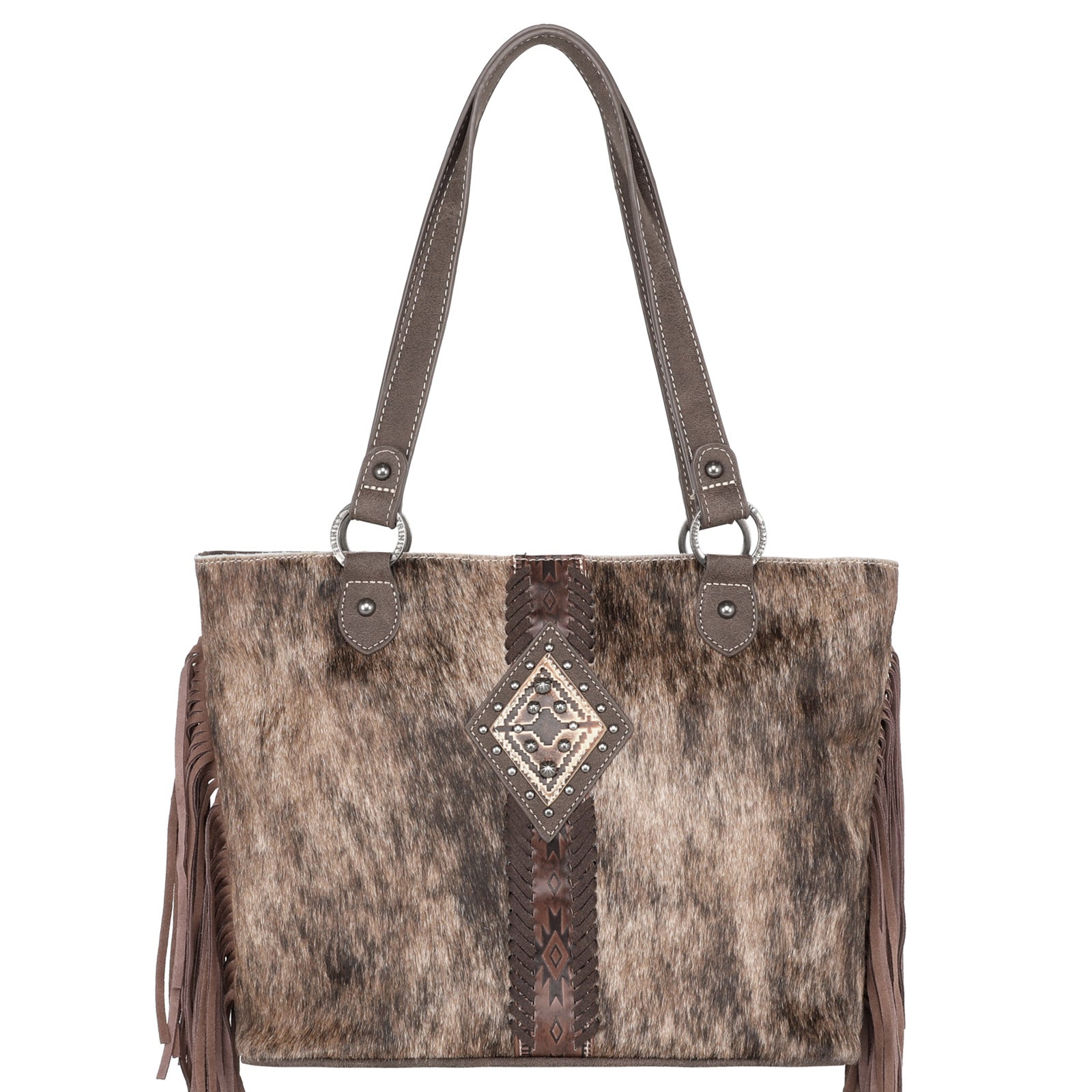 Trinity Ranch Genuine Cowhide Fringe Concealed Carry Purse - Montana West World