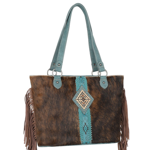 Trinity Ranch Genuine Cowhide Fringe Concealed Carry Purse - Montana West World