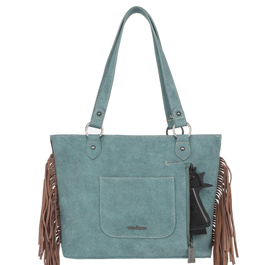Trinity Ranch Genuine Hair On Cowhide Leather Fringe Tote Bag - Montana West World