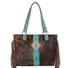 Trinity Ranch Genuine Cowhide Fringe Concealed Carry Purse - Montana West World