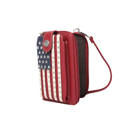 Montana West American Pride Crossbody Wallet Phone Bag - Montana West World