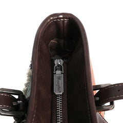 Wrangler Aztec Embossed Fray Denim Tote Bag - Montana West World