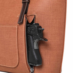 Wrangler Aztec Embossed Fray Denim Tote Bag - Montana West World