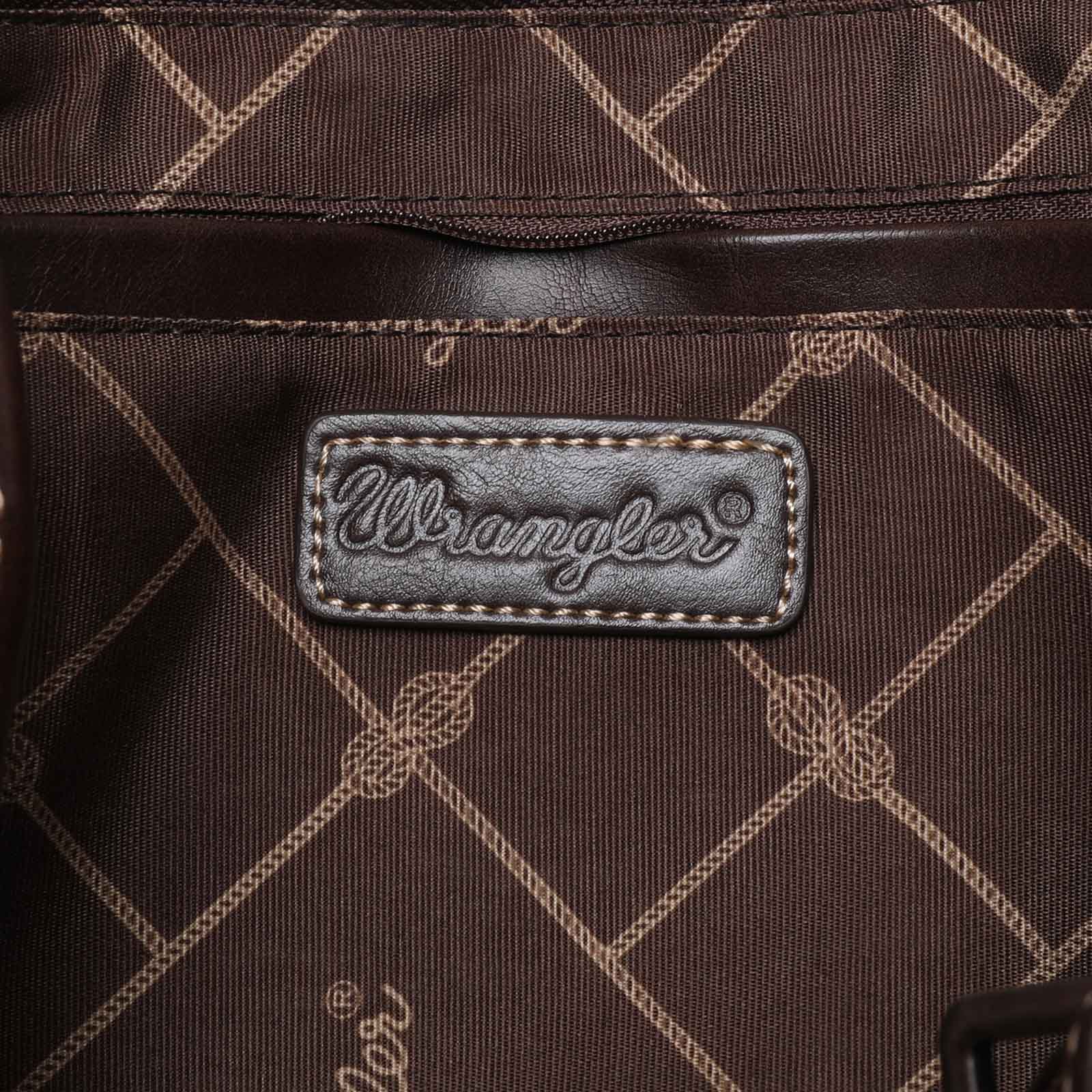 Wrangler Aztec Embossed Fray Denim Tote Bag - Montana West World