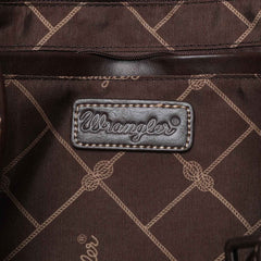 Wrangler Aztec Embossed Fray Denim Tote Bag - Montana West World
