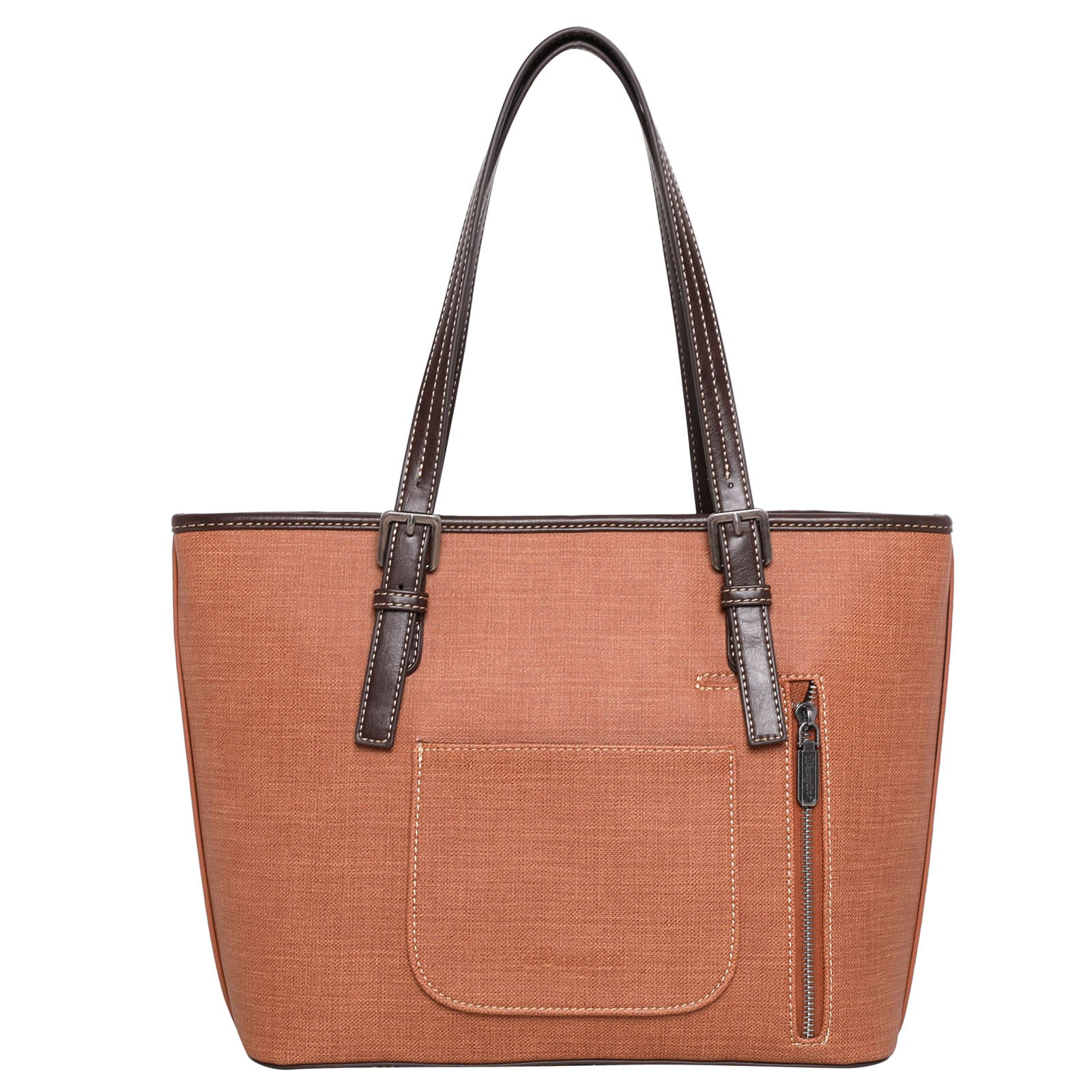 Wrangler Aztec Embossed Fray Denim Tote Bag - Montana West World