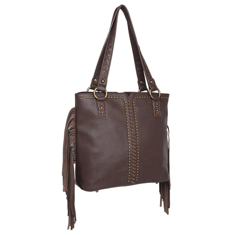 Wrangler Fringe and Studs Concealed Carry Western Tote - Montana West World