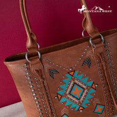 Montana West Embroidered Aztec Collection Concealed Carry Tote - Montana West World