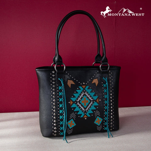 Montana West Embroidered Aztec Collection Concealed Carry Tote - Montana West World