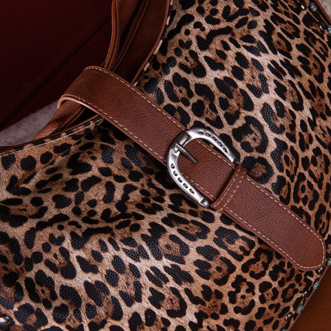 Montana West Leopard Buckle Concealed Carry Hobo - Montana West World