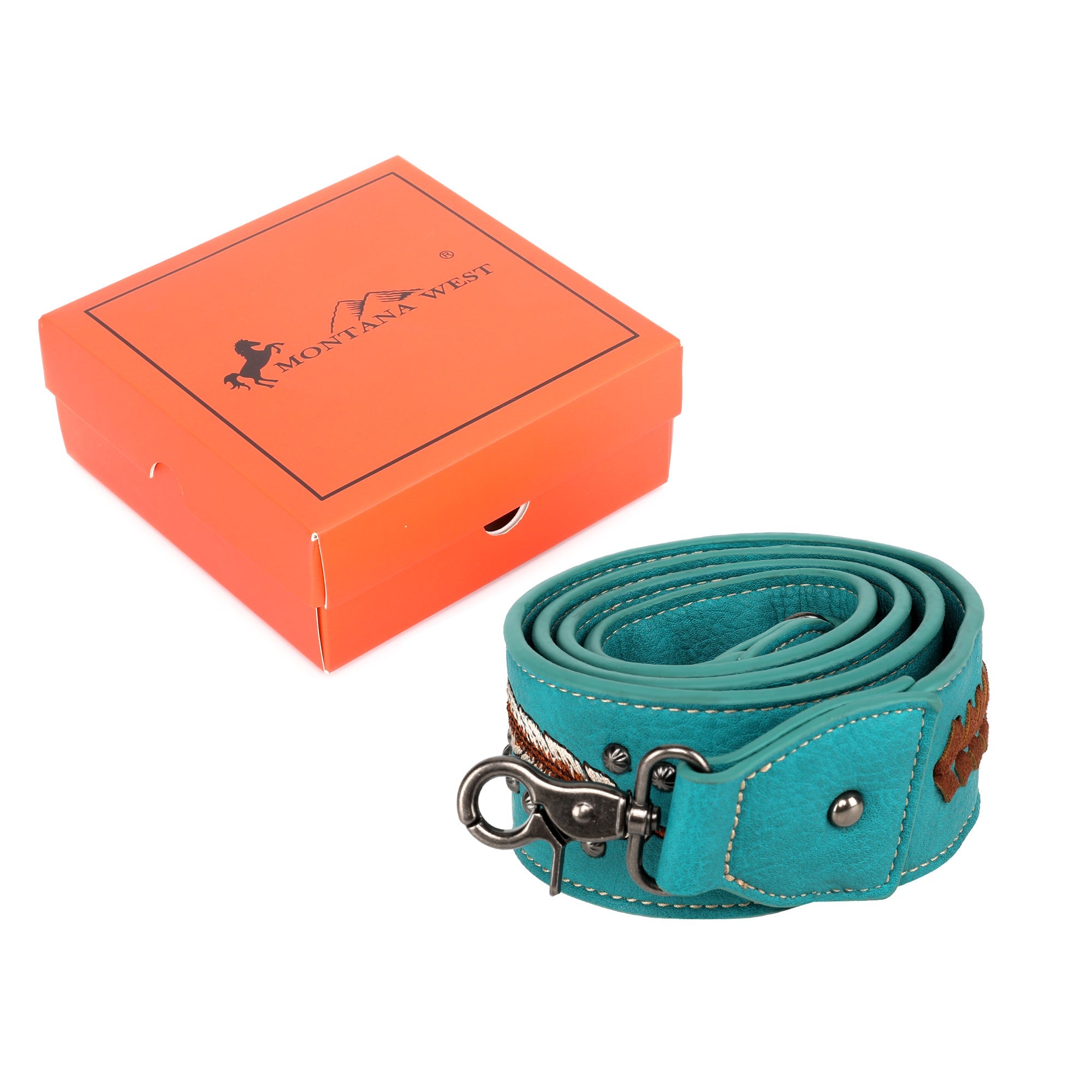 Montana West Western Embroidered Feather Crossbody Shoulder Strap - Montana West World