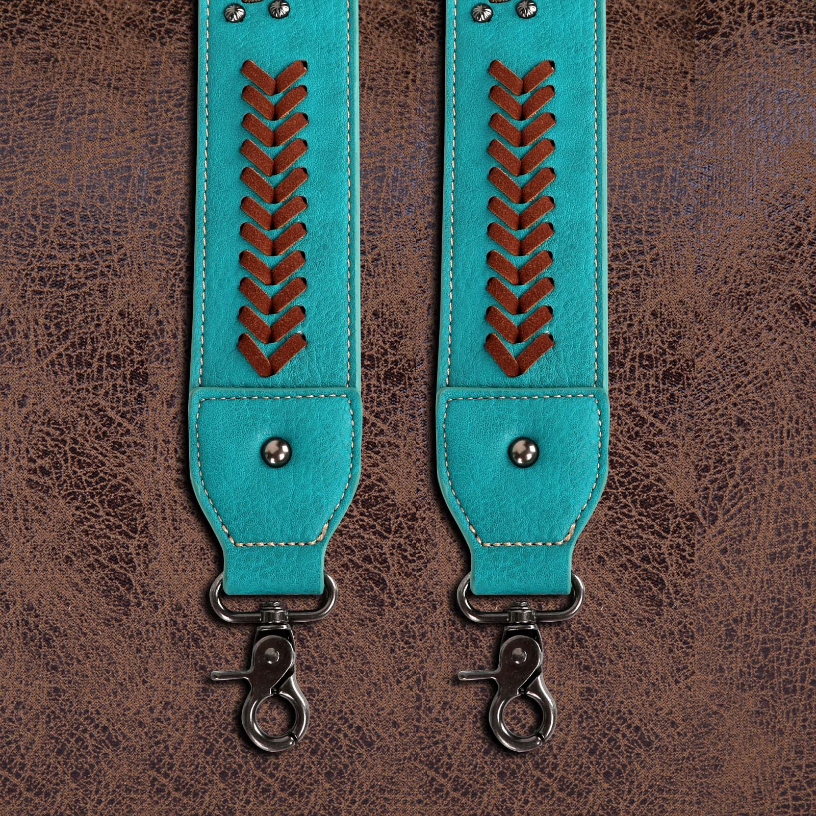 Montana West Western Embroidered Feather Crossbody Shoulder Strap - Montana West World