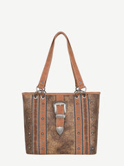Montana West Buckle Floral Embossed Concealed Carry Tote - Montana West World