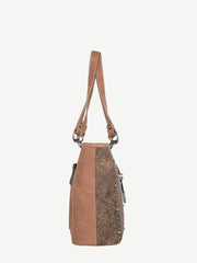 Montana West Buckle Floral Embossed Concealed Carry Tote Bag Collection - Montana West World