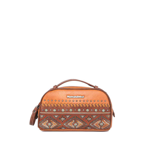 Montana West Aztec Tooled Studs Travel Pouch - Montana West World