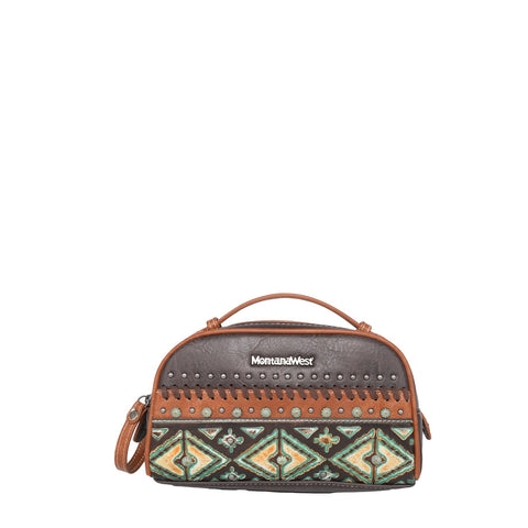 Montana West Aztec Tooled Studs Travel Pouch - Montana West World