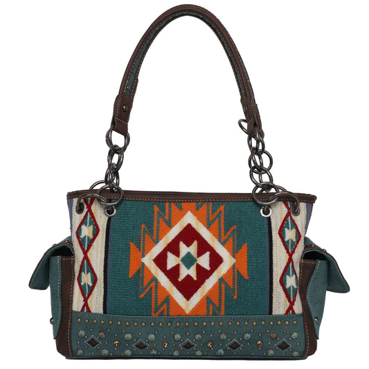 Montana West Aztec Tapestry Concealed Carry Satchel - Montana West World