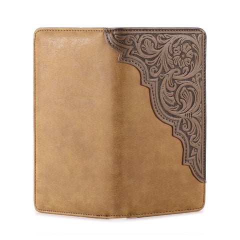 Montana West Embossed Floral Men's Bifold Long Wallet - Montana West World