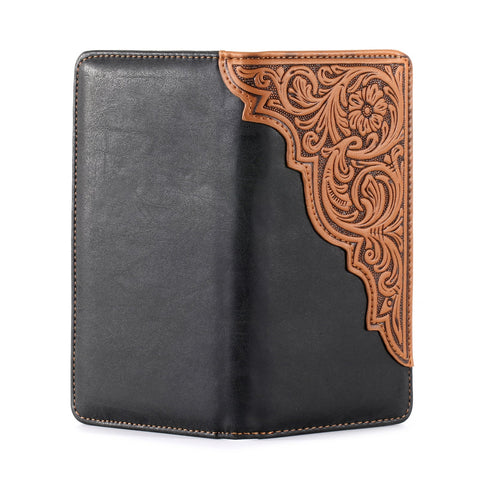 Montana West Embossed Floral Men's Bifold Long Wallet - Montana West World